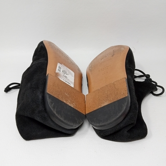 Celine Paris Babouche Flats, Lace Up, Black Suede, Pointy Toe Women's Sz EU 38.5 - Picture 11 of 14